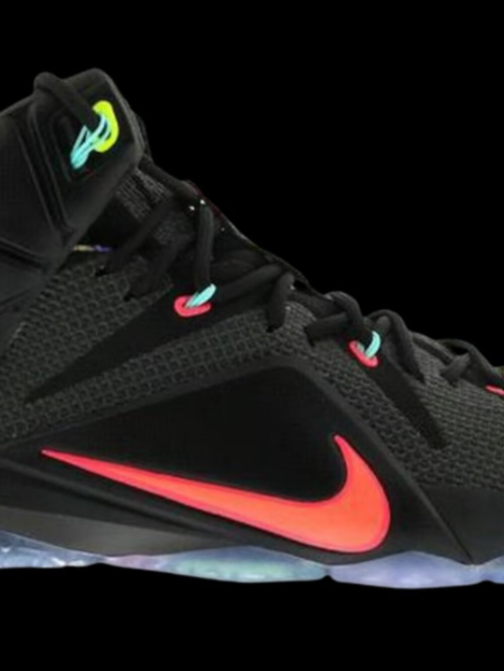Nike LeBron 12 Data Black Mango Basketball 684593-068 sz: 12 | OG box Exc. Cond